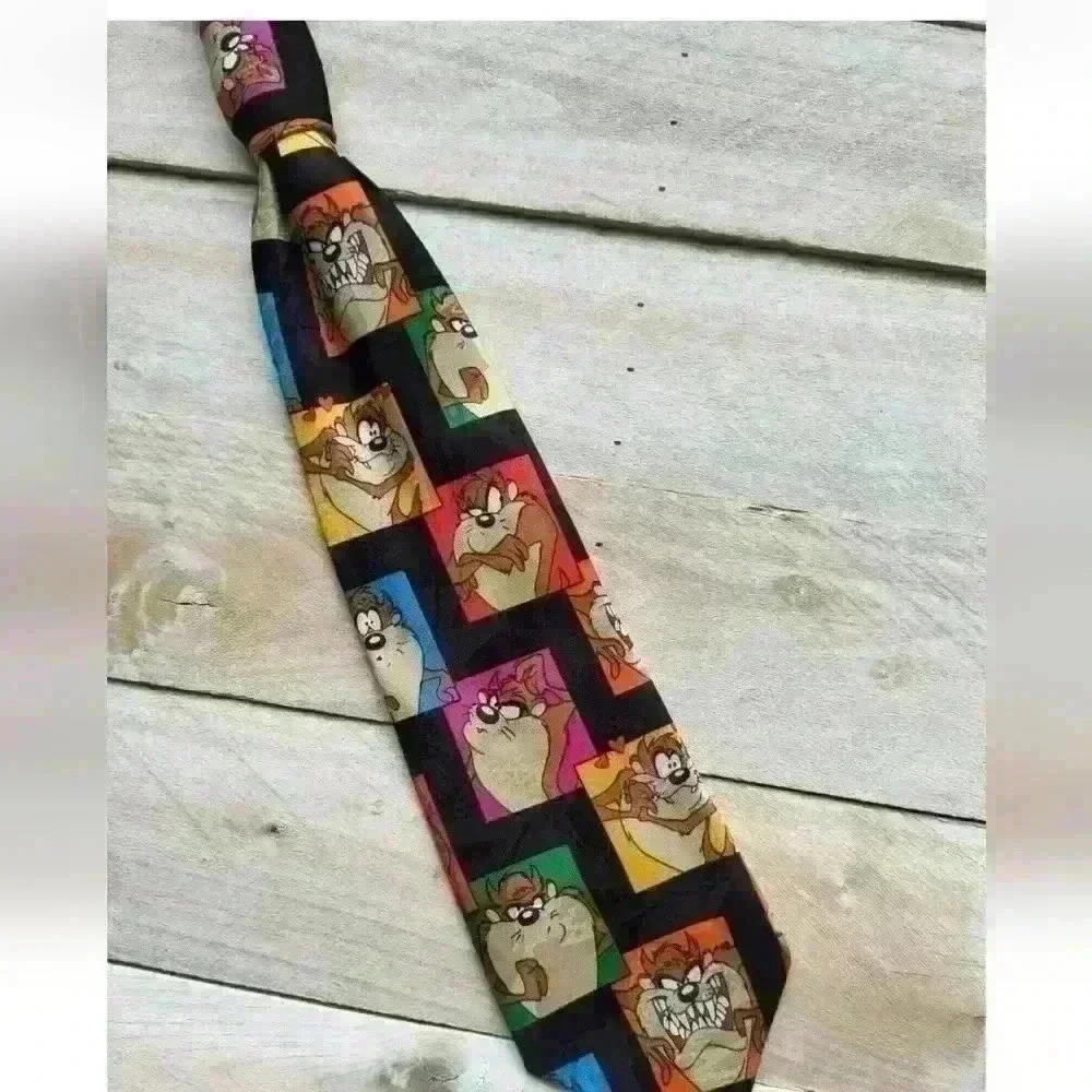 Looney Tunes Mania 1993 Tasmanian Devil Valentines Heart Tie Vintage